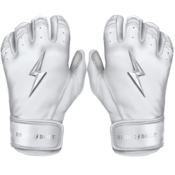 BRUCE BOLT 2021 YOUTH CHROME SERIES SHORT CUFF BATTING GLOVES WITH STORAGE BAG