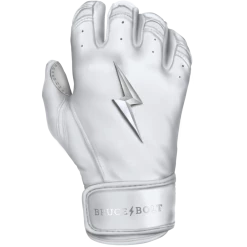 BRUCE BOLT 2021 YOUTH CHROME SERIES SHORT CUFF BATTING GLOVES WITH STORAGE BAG