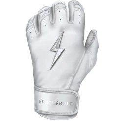 BRUCE BOLT 2021 CHROME SERIES SHORT CUFF BATTING GLOVES WITH STORAGE BAG