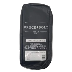 BRUCE BOLT 2021 YOUTH CHROME SERIES SHORT CUFF BATTING GLOVES WITH STORAGE BAG