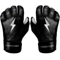BRUCE BOLT 2021 YOUTH CHROME SERIES SHORT CUFF BATTING GLOVES WITH STORAGE BAG