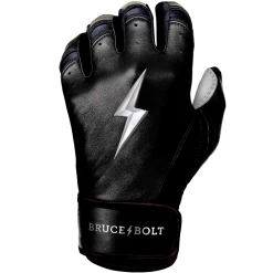 BRUCE BOLT 2021 YOUTH CHROME SERIES SHORT CUFF BATTING GLOVES WITH STORAGE BAG