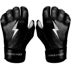 BRUCE BOLT 2021 YOUTH CHROME SERIES SHORT CUFF BATTING GLOVES WITH STORAGE BAG