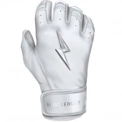 BRUCE BOLT 2021 YOUTH CHROME SERIES SHORT CUFF BATTING GLOVES WITH STORAGE BAG