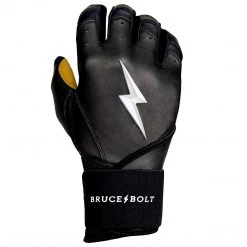 BRUCE BOLT PREMIUM PRO LONG CUFF BATTING GLOVES WITH STORAGE BAG ADULT