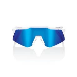 100% SPEEDCRAFT® XS MATTE WHITE BLUE MULTILAYER MIRROR LENS + CLEAR LENS INCLUDED