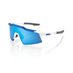 100% SPEEDCRAFT® SL MATTE WHITE/METALLIC BLUE HiPER® BLUE MULTILAYER MIRROR LENS + CLEAR LENS INCLUDED