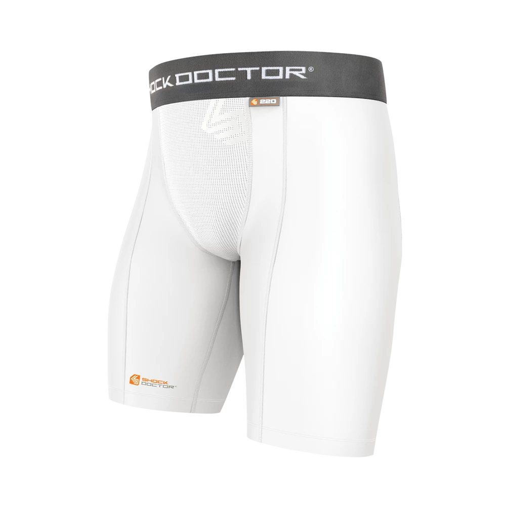 PROTECTIVE ACCESSORIES SHOCK DOCTOR CORE COMPRESSION SHORT WITH CUP POCKET 1 PROTECTIVE ACCESSORIES SHOCK DOCTOR CORE COMPRESSION SHORT WITH CUP POCKET